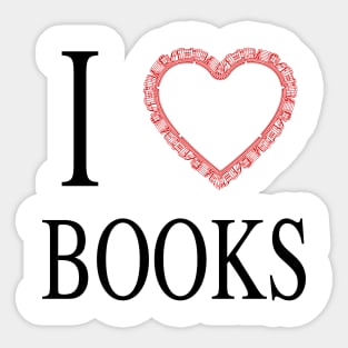 I Heart Books Sticker